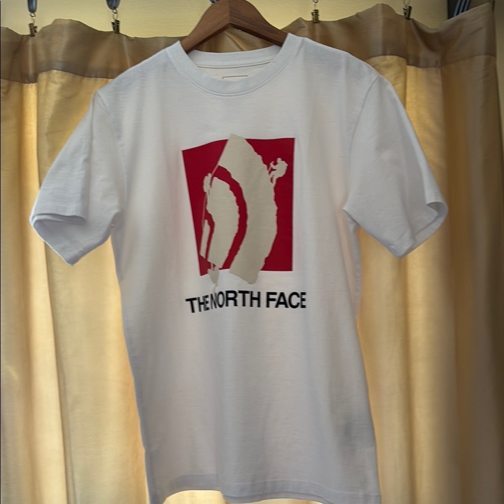 The North Face White Tee with Red Graphic